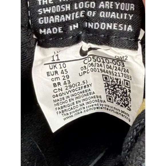 Nike NB Heritage Vulc SB Casual Sneakers Black White Mens Sz 11 Suede Canvas - Picture 8 of 8